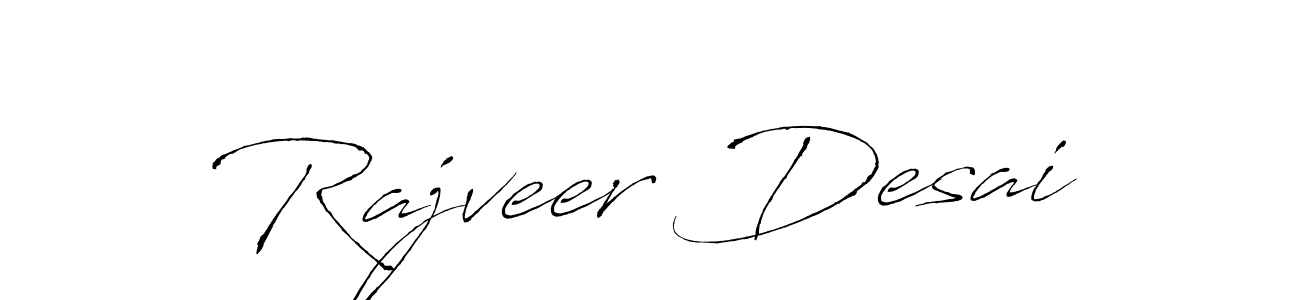 Rajveer Desai stylish signature style. Best Handwritten Sign (Antro_Vectra) for my name. Handwritten Signature Collection Ideas for my name Rajveer Desai. Rajveer Desai signature style 6 images and pictures png