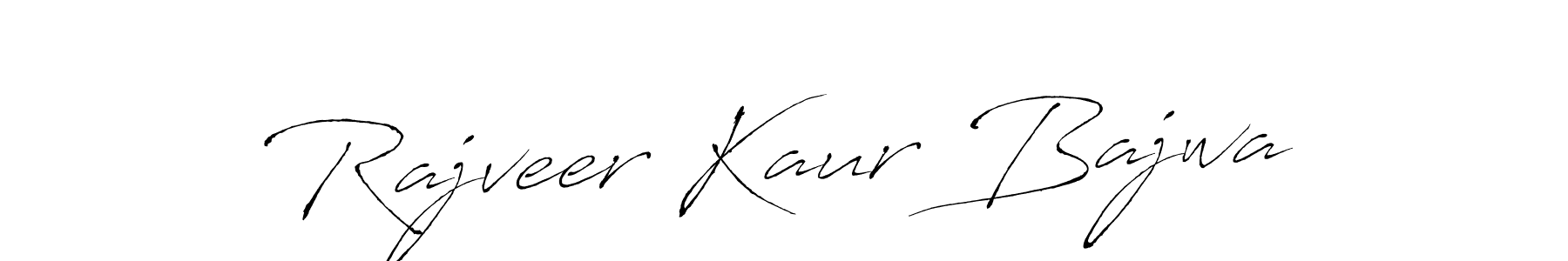 Create a beautiful signature design for name Rajveer Kaur Bajwa. With this signature (Antro_Vectra) fonts, you can make a handwritten signature for free. Rajveer Kaur Bajwa signature style 6 images and pictures png