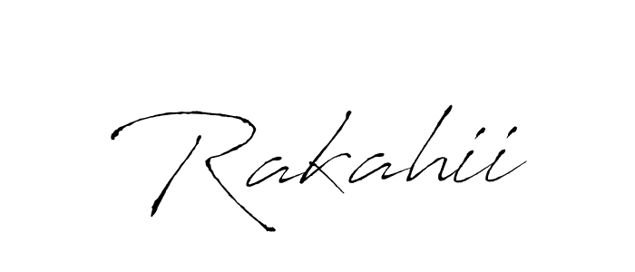 if you are searching for the best signature style for your name Rakahii. so please give up your signature search. here we have designed multiple signature styles  using Antro_Vectra. Rakahii signature style 6 images and pictures png