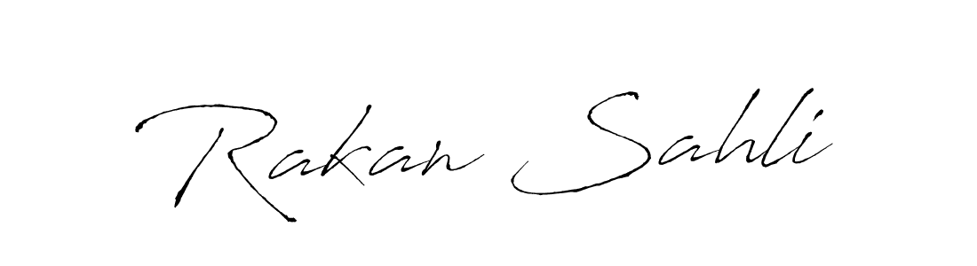 Design your own signature with our free online signature maker. With this signature software, you can create a handwritten (Antro_Vectra) signature for name Rakan Sahli. Rakan Sahli signature style 6 images and pictures png