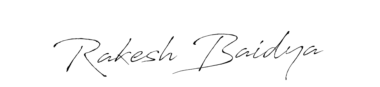 Create a beautiful signature design for name Rakesh Baidya. With this signature (Antro_Vectra) fonts, you can make a handwritten signature for free. Rakesh Baidya signature style 6 images and pictures png
