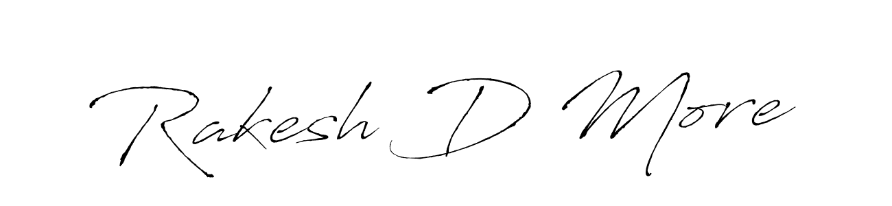 How to make Rakesh D More signature? Antro_Vectra is a professional autograph style. Create handwritten signature for Rakesh D More name. Rakesh D More signature style 6 images and pictures png