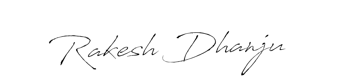 Rakesh Dhanju stylish signature style. Best Handwritten Sign (Antro_Vectra) for my name. Handwritten Signature Collection Ideas for my name Rakesh Dhanju. Rakesh Dhanju signature style 6 images and pictures png