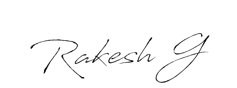 Rakesh G stylish signature style. Best Handwritten Sign (Antro_Vectra) for my name. Handwritten Signature Collection Ideas for my name Rakesh G. Rakesh G signature style 6 images and pictures png
