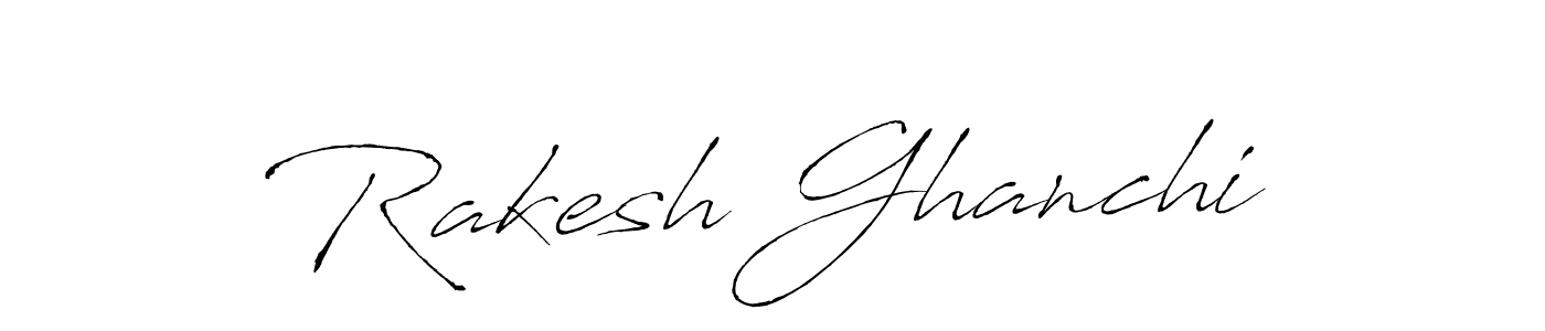 Design your own signature with our free online signature maker. With this signature software, you can create a handwritten (Antro_Vectra) signature for name Rakesh Ghanchi. Rakesh Ghanchi signature style 6 images and pictures png
