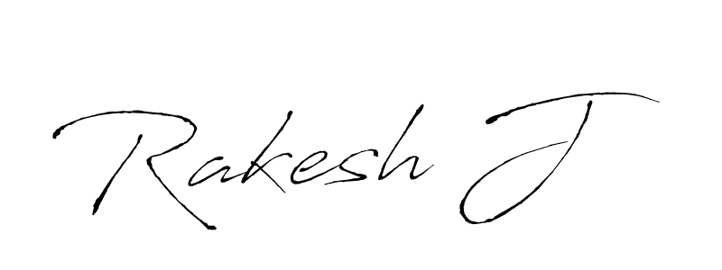 How to make Rakesh J name signature. Use Antro_Vectra style for creating short signs online. This is the latest handwritten sign. Rakesh J signature style 6 images and pictures png