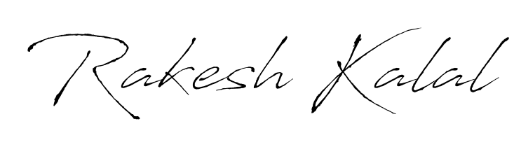 Achieve flawless digital penmanship with Rakesh Kalal name in Antro_Vectra font. The perfect tool for creating online signatures. Rakesh Kalal signature style 6 images and pictures png
