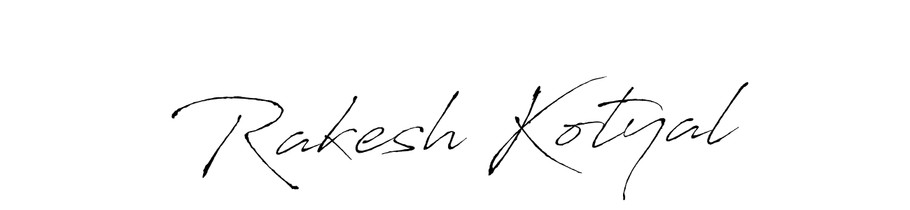 Design your own signature with our free online signature maker. With this signature software, you can create a handwritten (Antro_Vectra) signature for name Rakesh Kotyal. Rakesh Kotyal signature style 6 images and pictures png
