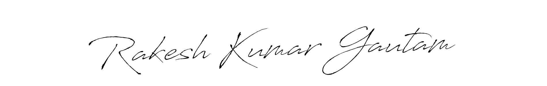 Create a beautiful signature design for name Rakesh Kumar Gautam. With this signature (Antro_Vectra) fonts, you can make a handwritten signature for free. Rakesh Kumar Gautam signature style 6 images and pictures png
