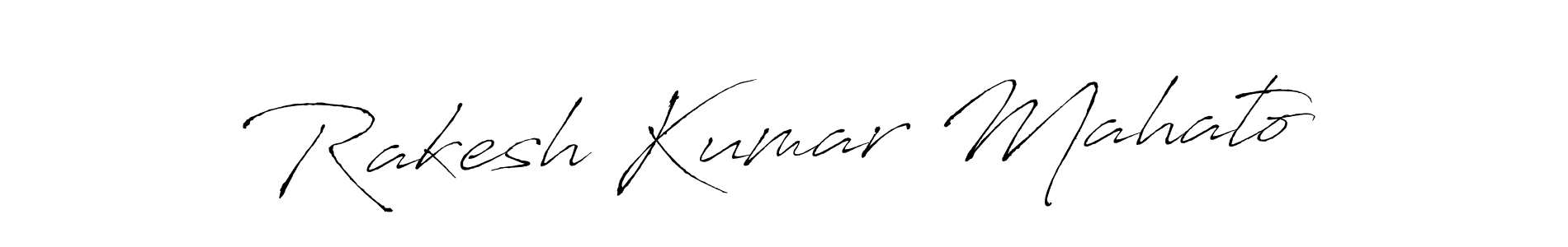 How to make Rakesh Kumar Mahato name signature. Use Antro_Vectra style for creating short signs online. This is the latest handwritten sign. Rakesh Kumar Mahato signature style 6 images and pictures png