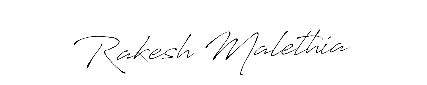 Design your own signature with our free online signature maker. With this signature software, you can create a handwritten (Antro_Vectra) signature for name Rakesh Malethia. Rakesh Malethia signature style 6 images and pictures png