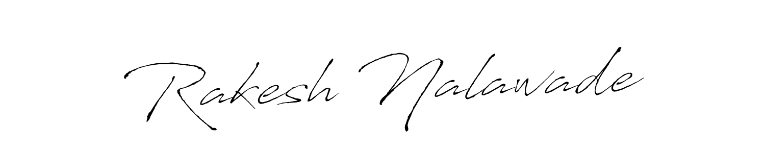 How to make Rakesh Nalawade name signature. Use Antro_Vectra style for creating short signs online. This is the latest handwritten sign. Rakesh Nalawade signature style 6 images and pictures png