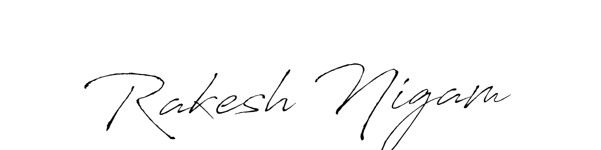 Also we have Rakesh Nigam name is the best signature style. Create professional handwritten signature collection using Antro_Vectra autograph style. Rakesh Nigam signature style 6 images and pictures png