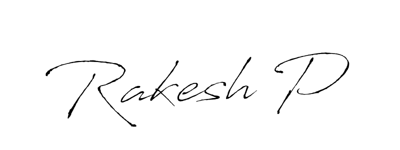 How to make Rakesh P signature? Antro_Vectra is a professional autograph style. Create handwritten signature for Rakesh P name. Rakesh P signature style 6 images and pictures png