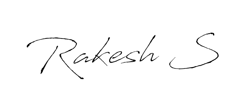 How to make Rakesh S name signature. Use Antro_Vectra style for creating short signs online. This is the latest handwritten sign. Rakesh S signature style 6 images and pictures png