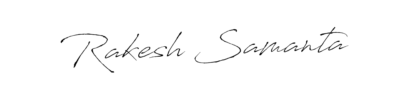 The best way (Antro_Vectra) to make a short signature is to pick only two or three words in your name. The name Rakesh Samanta include a total of six letters. For converting this name. Rakesh Samanta signature style 6 images and pictures png