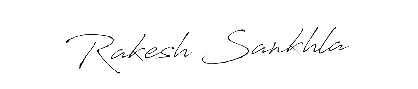 How to make Rakesh Sankhla name signature. Use Antro_Vectra style for creating short signs online. This is the latest handwritten sign. Rakesh Sankhla signature style 6 images and pictures png