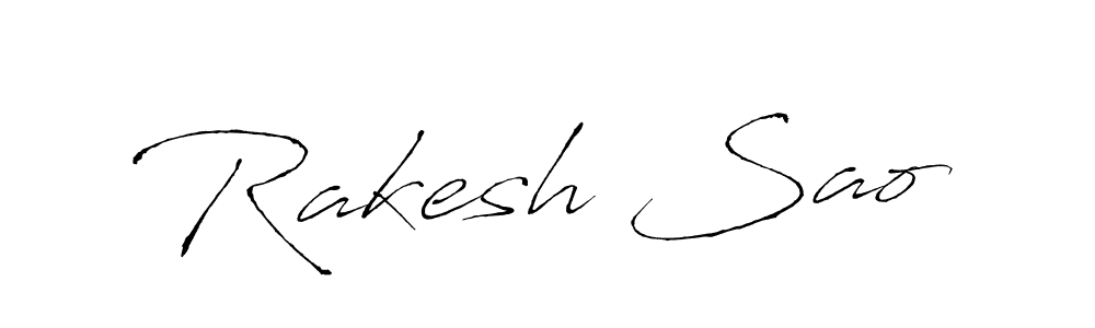 Create a beautiful signature design for name Rakesh Sao. With this signature (Antro_Vectra) fonts, you can make a handwritten signature for free. Rakesh Sao signature style 6 images and pictures png