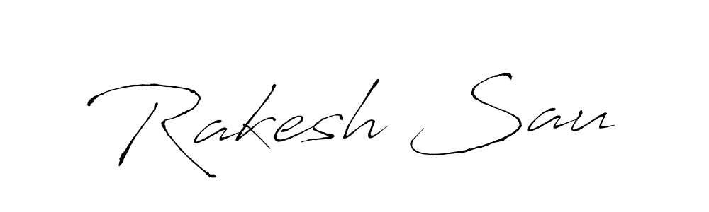 How to make Rakesh Sau name signature. Use Antro_Vectra style for creating short signs online. This is the latest handwritten sign. Rakesh Sau signature style 6 images and pictures png