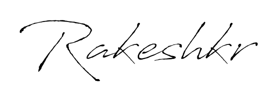 Make a beautiful signature design for name Rakeshkr. With this signature (Antro_Vectra) style, you can create a handwritten signature for free. Rakeshkr signature style 6 images and pictures png