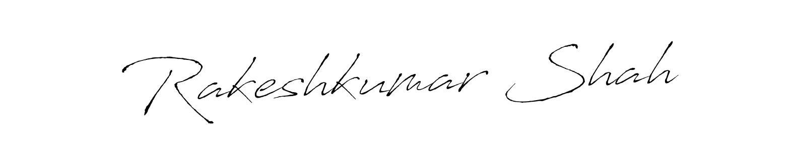 How to make Rakeshkumar Shah name signature. Use Antro_Vectra style for creating short signs online. This is the latest handwritten sign. Rakeshkumar Shah signature style 6 images and pictures png