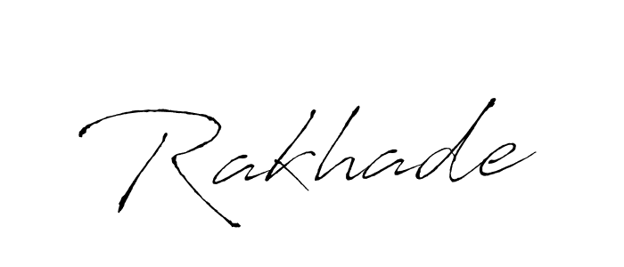 Create a beautiful signature design for name Rakhade. With this signature (Antro_Vectra) fonts, you can make a handwritten signature for free. Rakhade signature style 6 images and pictures png