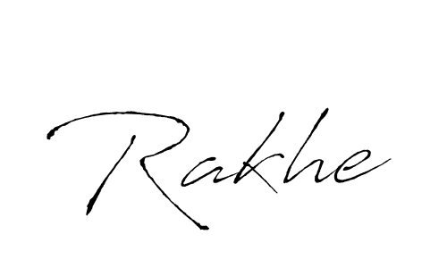 Antro_Vectra is a professional signature style that is perfect for those who want to add a touch of class to their signature. It is also a great choice for those who want to make their signature more unique. Get Rakhe name to fancy signature for free. Rakhe signature style 6 images and pictures png