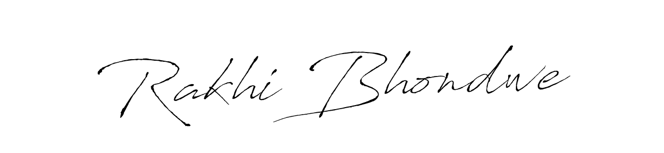 Design your own signature with our free online signature maker. With this signature software, you can create a handwritten (Antro_Vectra) signature for name Rakhi Bhondwe. Rakhi Bhondwe signature style 6 images and pictures png