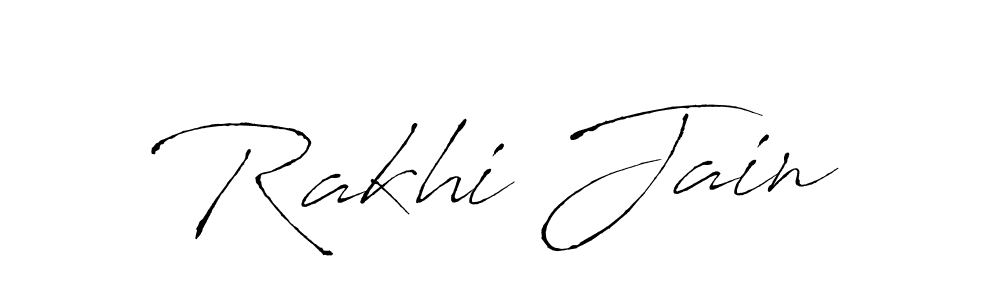 Make a beautiful signature design for name Rakhi Jain. With this signature (Antro_Vectra) style, you can create a handwritten signature for free. Rakhi Jain signature style 6 images and pictures png