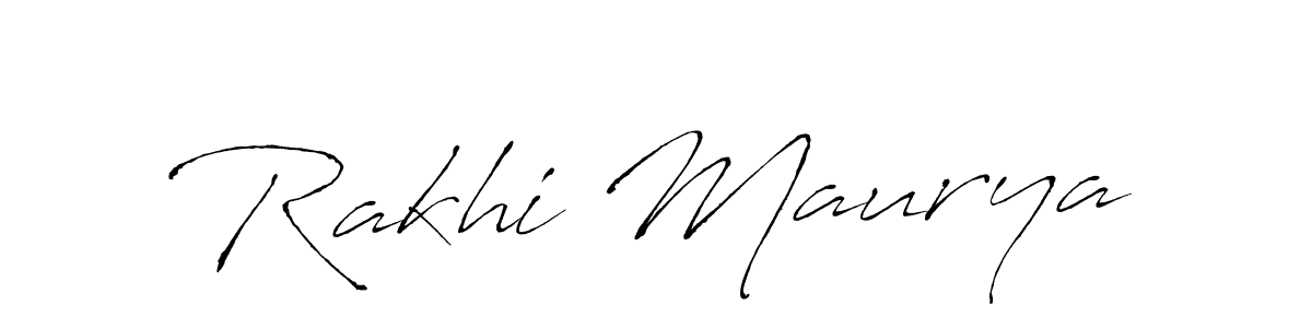 Design your own signature with our free online signature maker. With this signature software, you can create a handwritten (Antro_Vectra) signature for name Rakhi Maurya. Rakhi Maurya signature style 6 images and pictures png