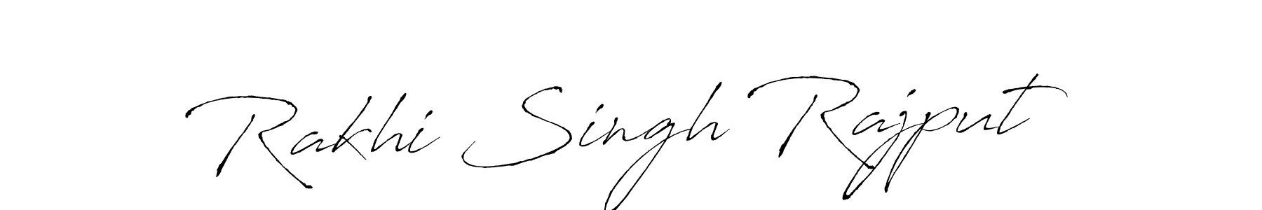 How to make Rakhi Singh Rajput name signature. Use Antro_Vectra style for creating short signs online. This is the latest handwritten sign. Rakhi Singh Rajput signature style 6 images and pictures png