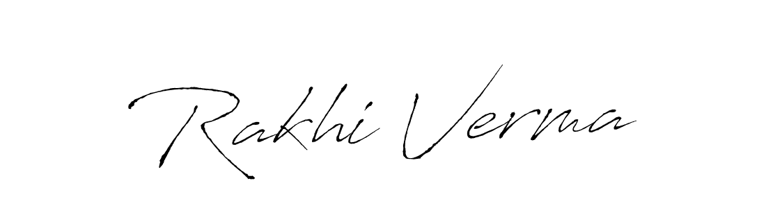 Create a beautiful signature design for name Rakhi Verma. With this signature (Antro_Vectra) fonts, you can make a handwritten signature for free. Rakhi Verma signature style 6 images and pictures png