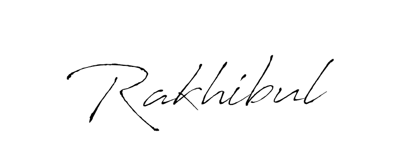 Make a beautiful signature design for name Rakhibul. With this signature (Antro_Vectra) style, you can create a handwritten signature for free. Rakhibul signature style 6 images and pictures png