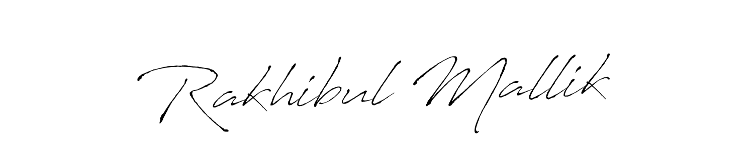 Create a beautiful signature design for name Rakhibul Mallik. With this signature (Antro_Vectra) fonts, you can make a handwritten signature for free. Rakhibul Mallik signature style 6 images and pictures png