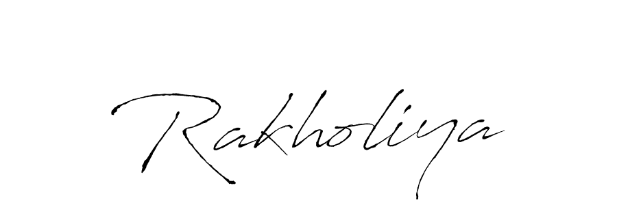 How to make Rakholiya signature? Antro_Vectra is a professional autograph style. Create handwritten signature for Rakholiya name. Rakholiya signature style 6 images and pictures png