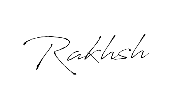 Design your own signature with our free online signature maker. With this signature software, you can create a handwritten (Antro_Vectra) signature for name Rakhsh. Rakhsh signature style 6 images and pictures png