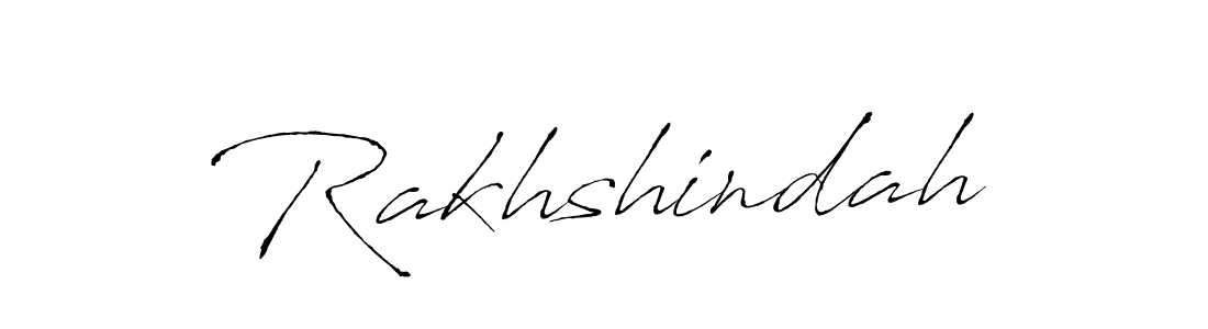 Create a beautiful signature design for name Rakhshindah. With this signature (Antro_Vectra) fonts, you can make a handwritten signature for free. Rakhshindah signature style 6 images and pictures png
