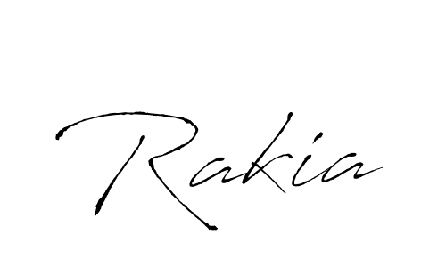 Design your own signature with our free online signature maker. With this signature software, you can create a handwritten (Antro_Vectra) signature for name Rakia. Rakia signature style 6 images and pictures png