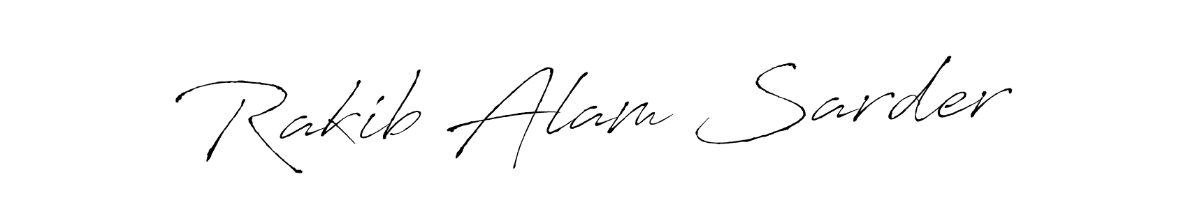 How to make Rakib Alam Sarder name signature. Use Antro_Vectra style for creating short signs online. This is the latest handwritten sign. Rakib Alam Sarder signature style 6 images and pictures png