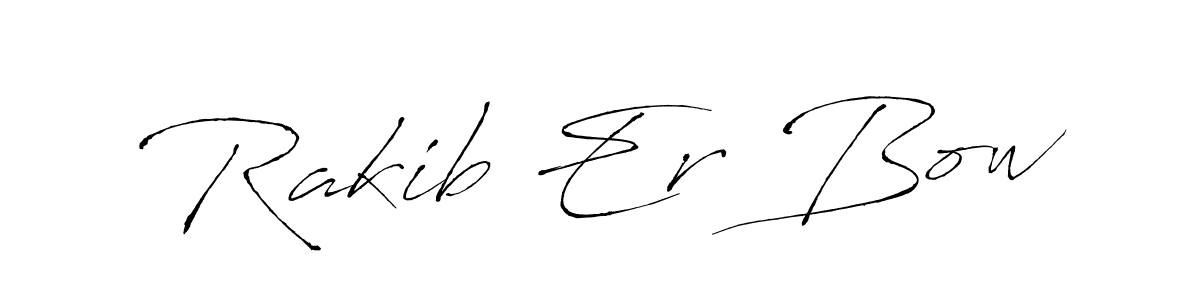 How to make Rakib Er Bow name signature. Use Antro_Vectra style for creating short signs online. This is the latest handwritten sign. Rakib Er Bow signature style 6 images and pictures png