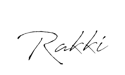 Make a beautiful signature design for name Rakki. With this signature (Antro_Vectra) style, you can create a handwritten signature for free. Rakki signature style 6 images and pictures png