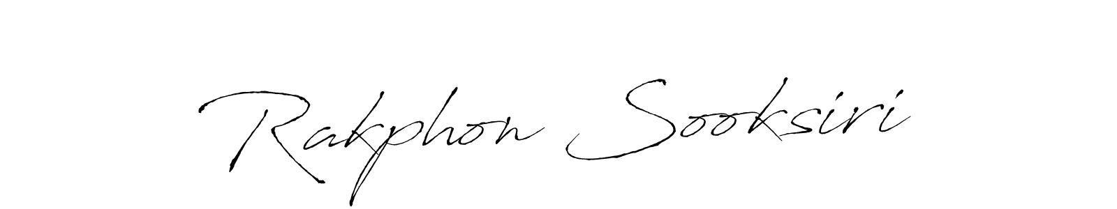 Make a beautiful signature design for name Rakphon Sooksiri. With this signature (Antro_Vectra) style, you can create a handwritten signature for free. Rakphon Sooksiri signature style 6 images and pictures png