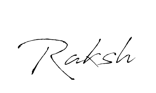 Raksh stylish signature style. Best Handwritten Sign (Antro_Vectra) for my name. Handwritten Signature Collection Ideas for my name Raksh. Raksh signature style 6 images and pictures png