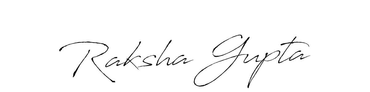 Raksha Gupta stylish signature style. Best Handwritten Sign (Antro_Vectra) for my name. Handwritten Signature Collection Ideas for my name Raksha Gupta. Raksha Gupta signature style 6 images and pictures png