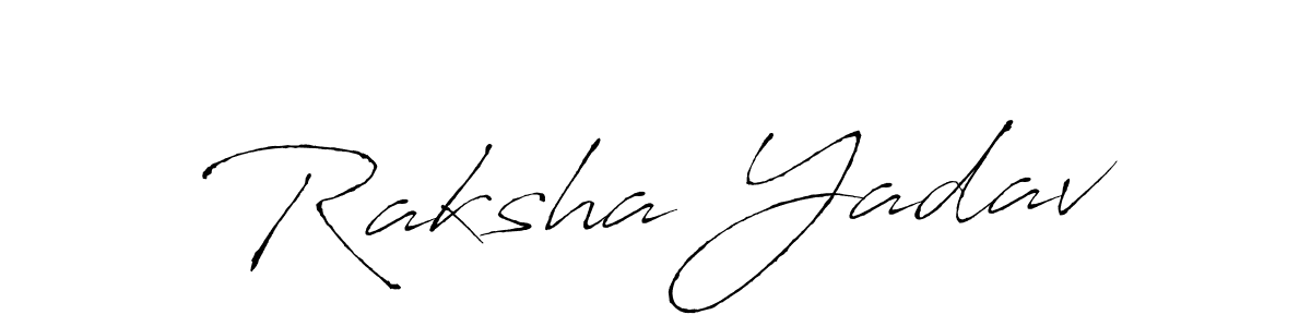 Make a beautiful signature design for name Raksha Yadav. With this signature (Antro_Vectra) style, you can create a handwritten signature for free. Raksha Yadav signature style 6 images and pictures png