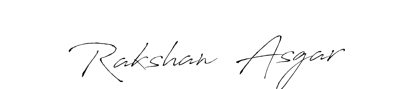 Create a beautiful signature design for name Rakshan  Asgar. With this signature (Antro_Vectra) fonts, you can make a handwritten signature for free. Rakshan  Asgar signature style 6 images and pictures png