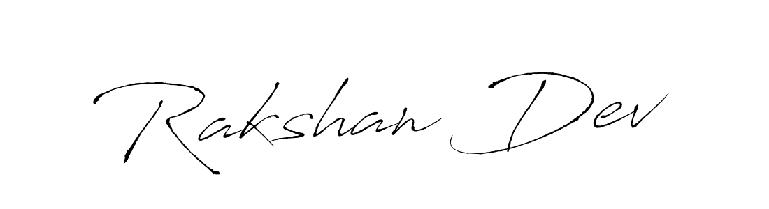 Make a beautiful signature design for name Rakshan Dev. With this signature (Antro_Vectra) style, you can create a handwritten signature for free. Rakshan Dev signature style 6 images and pictures png