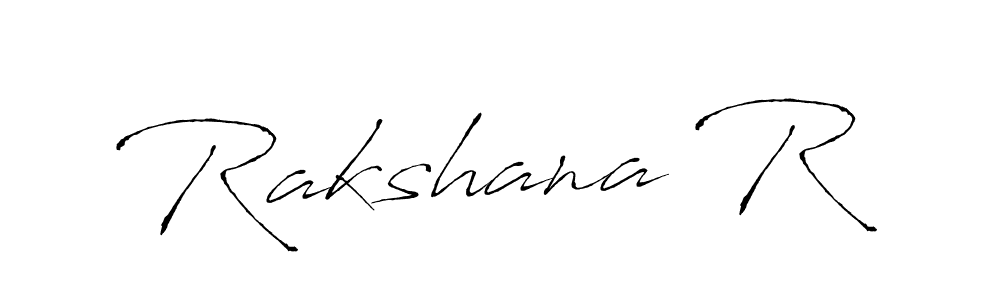 if you are searching for the best signature style for your name Rakshana R. so please give up your signature search. here we have designed multiple signature styles  using Antro_Vectra. Rakshana R signature style 6 images and pictures png
