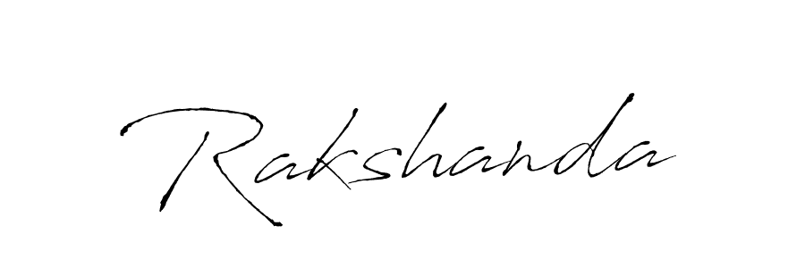 Create a beautiful signature design for name Rakshanda. With this signature (Antro_Vectra) fonts, you can make a handwritten signature for free. Rakshanda signature style 6 images and pictures png