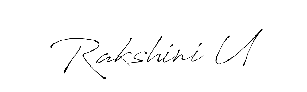 Create a beautiful signature design for name Rakshini U. With this signature (Antro_Vectra) fonts, you can make a handwritten signature for free. Rakshini U signature style 6 images and pictures png